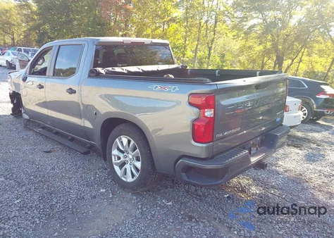 2021 Chevrolet Silverado 1500 4Wd Short Bed Custom из США, поврежденный, VIN 3GCPYBEK7MG297508